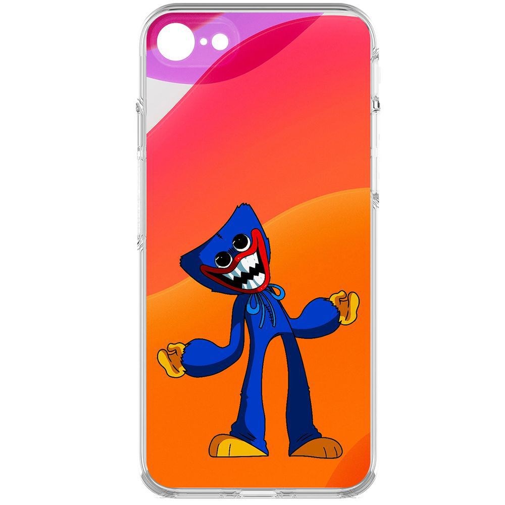 

Чехол-накладка Krutoff Clear Case Хаги Ваги для iPhone 7/8/SE 2020 с защитой камеры, Прозрачный