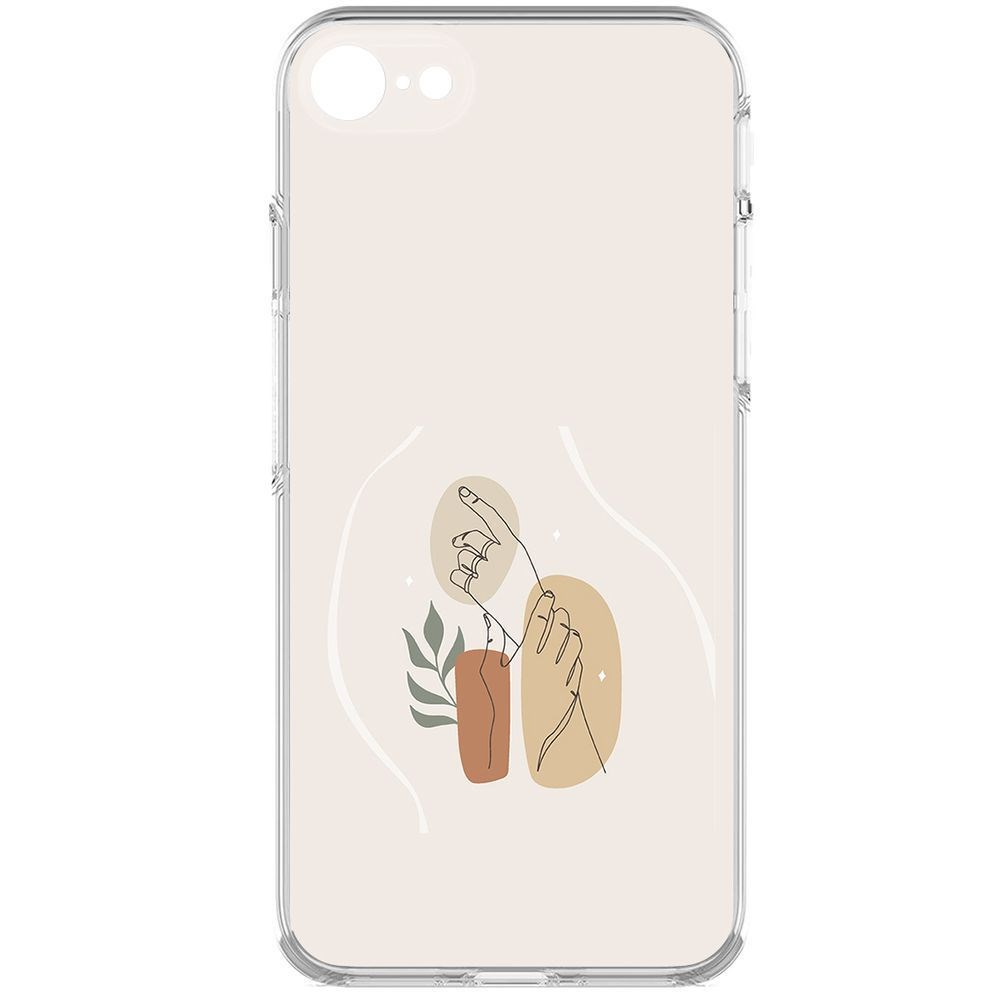

Чехол-накладка Krutoff Clear Case Тонкость для iPhone 7/8/SE 2020 с защитой камеры, Прозрачный