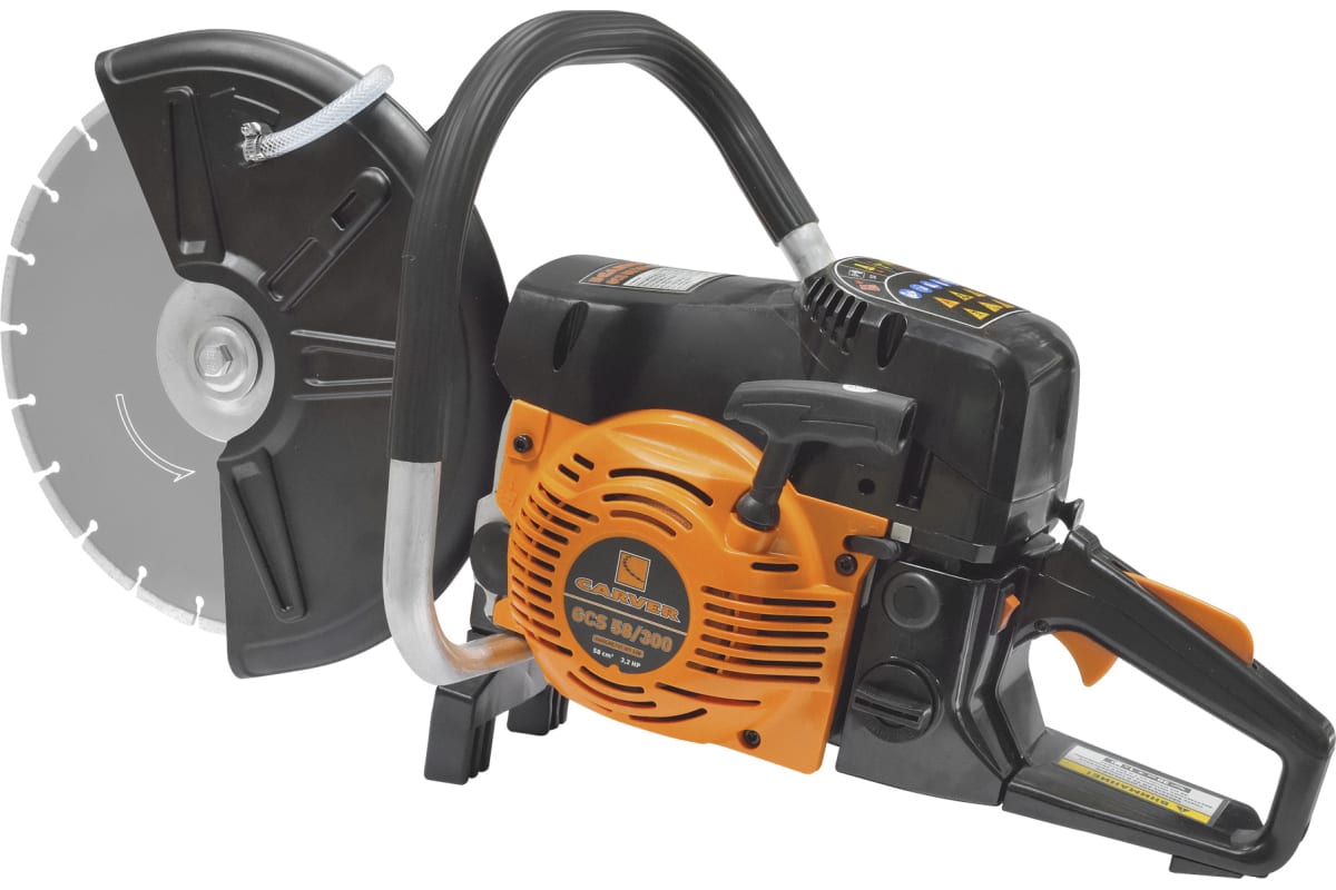

Бензорез CARVER GCS 58/300 01.004.00058 3,2 л.с; EasyStart; диск в комплект не входит, GCS 58/300