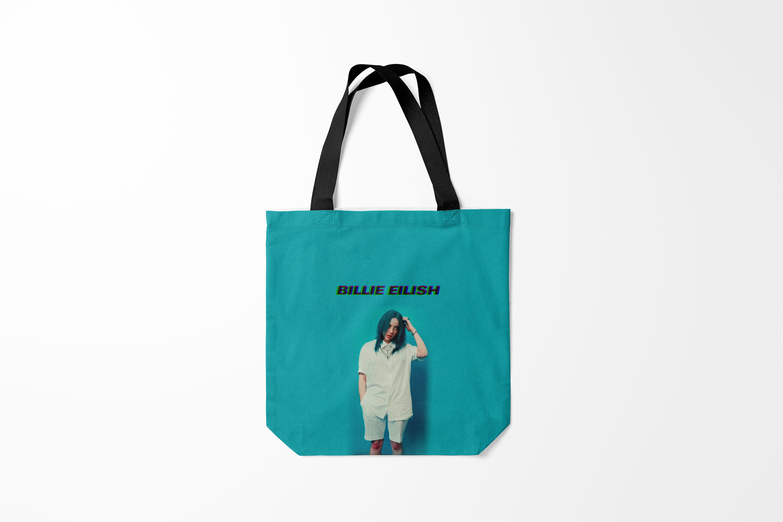 

Сумка шoппер унисекс Burnettie Billie Eilish, голубой, Billie Eilish