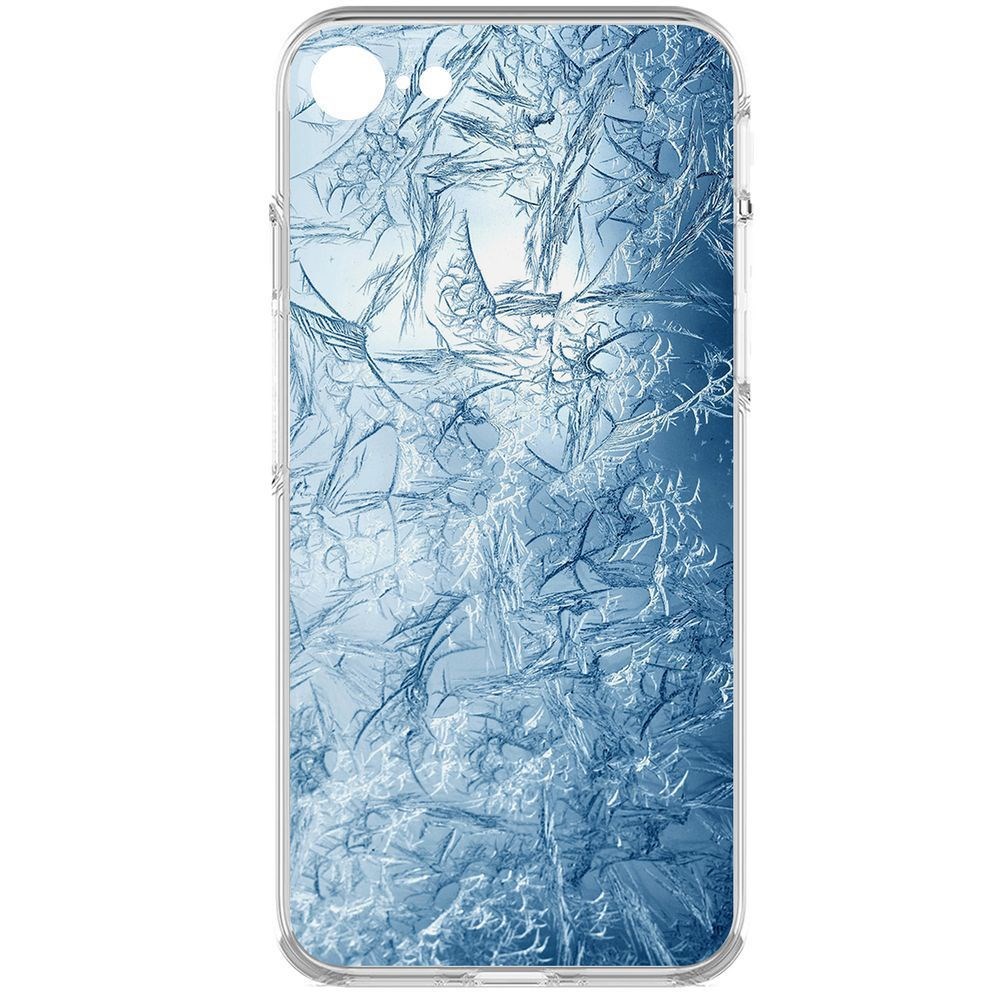 

Чехол-накладка Krutoff Clear Case Лед для iPhone 7/8/SE 2020 с защитой камеры, Прозрачный