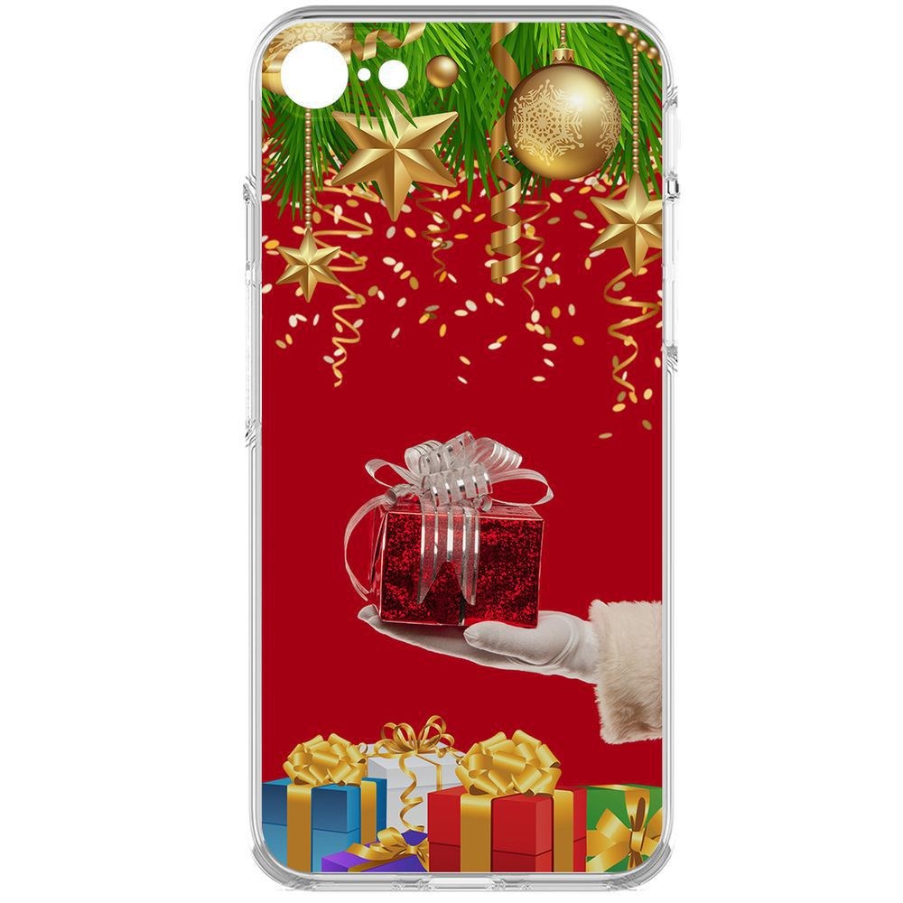 

Чехол-накладка Krutoff Clear Case Подарки для iPhone 7/8/SE 2020 с защитой камеры