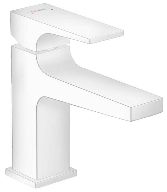 Смеситель для раковины Hansgrohe Metropol HG 32500700 89 мм, Push-Open матовый белый