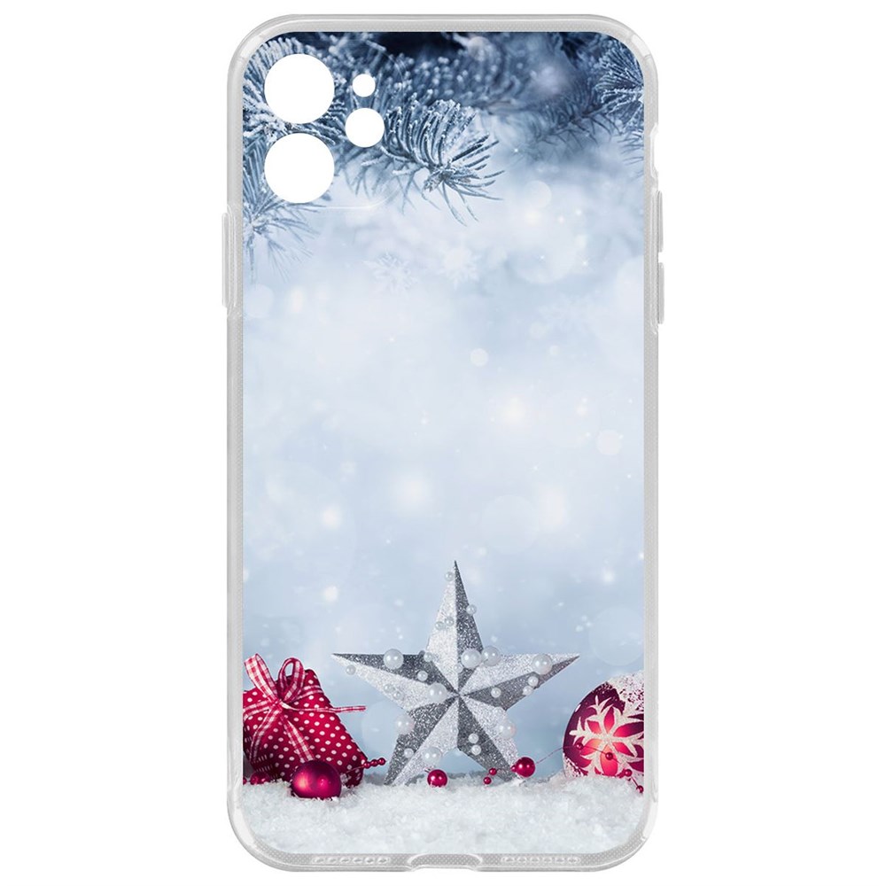 

Чехол-накладка Krutoff Clear Case Новогодняя звезда для iPhone 11 с защитой камеры
