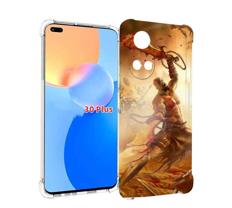 Чехол MyPads God Of War III для Honor Play 30 Plus противоударный