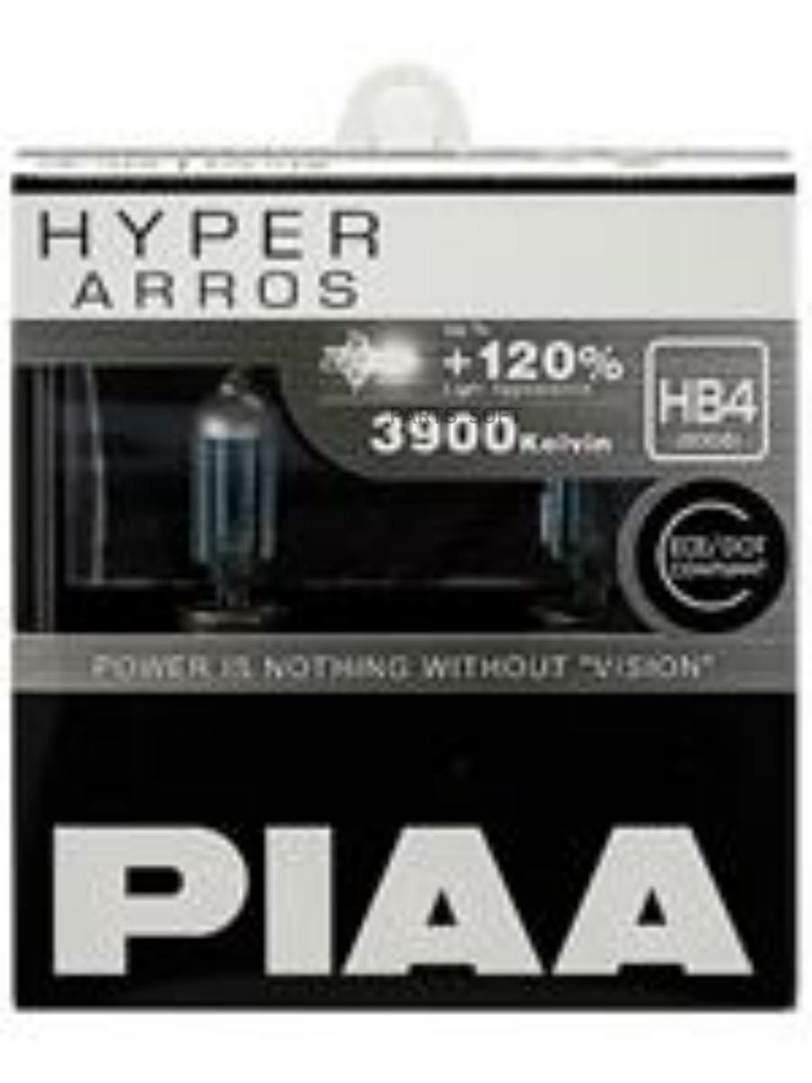 Лампа 12V HB4 55W +120% бокс (2шт.) HYPER ARROS PIAA