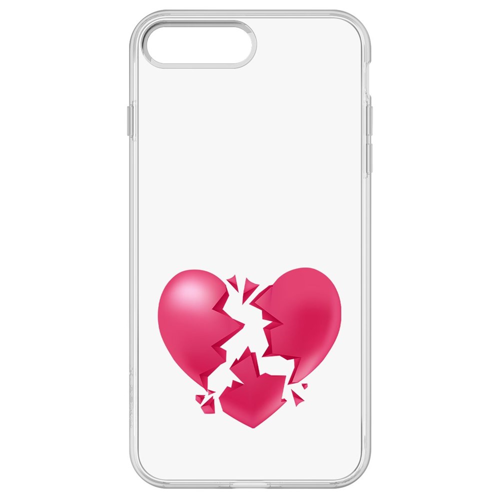 

Чехол-накладка Krutoff Clear Case Разбитое сердце для iPhone 7 Plus