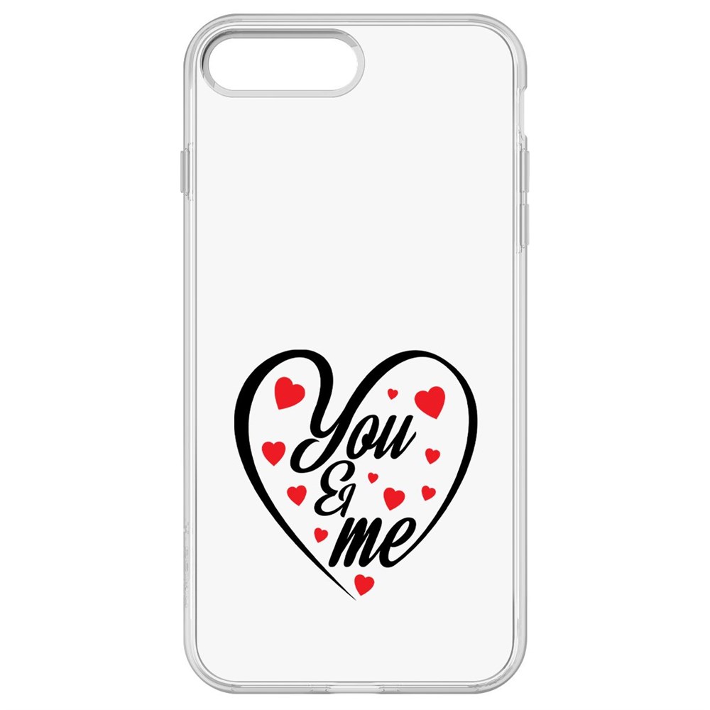 

Чехол-накладка Krutoff Clear Case Ты и Я для iPhone 7 Plus, Прозрачный