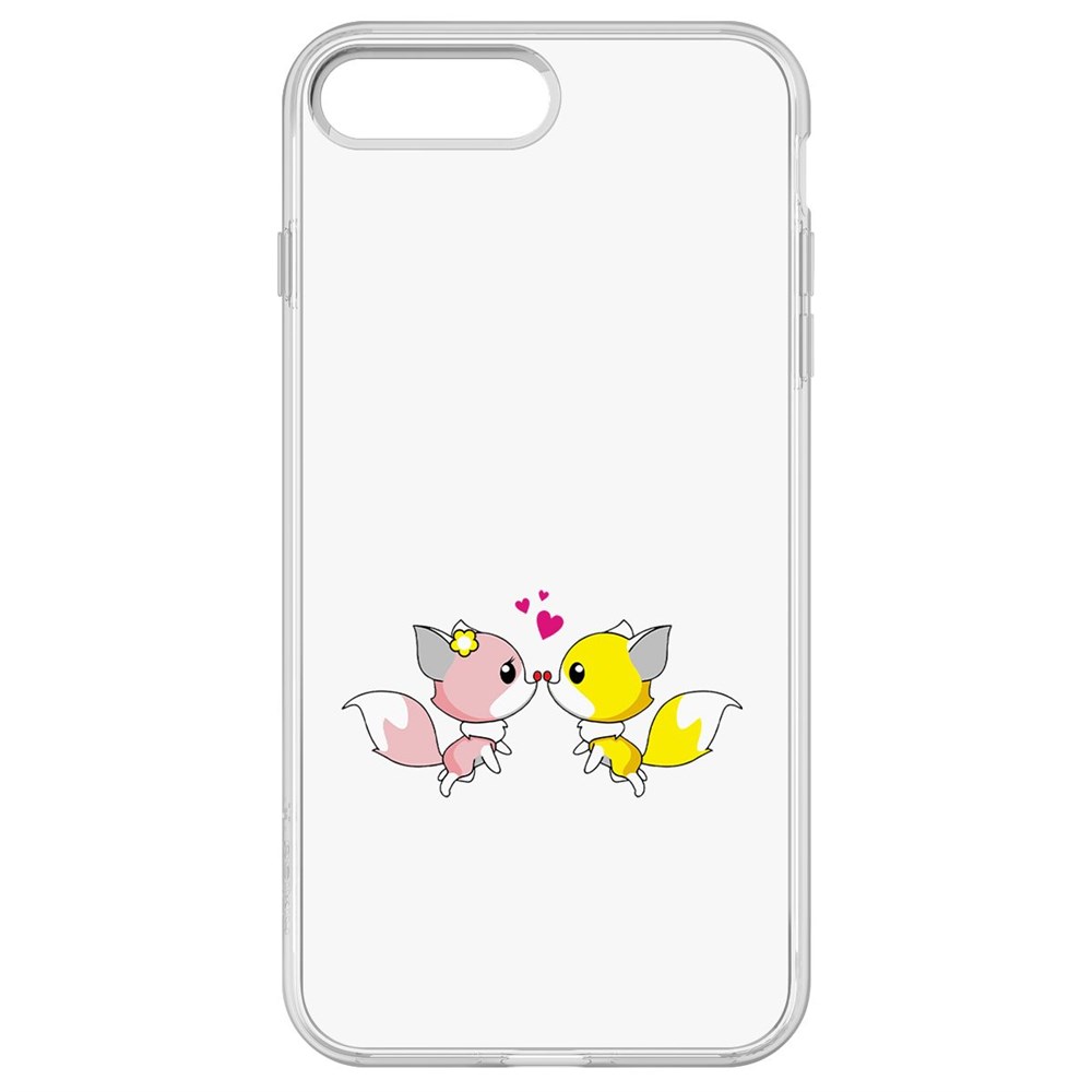 

Чехол-накладка Krutoff Clear Case Лисята для iPhone 7 Plus, Прозрачный