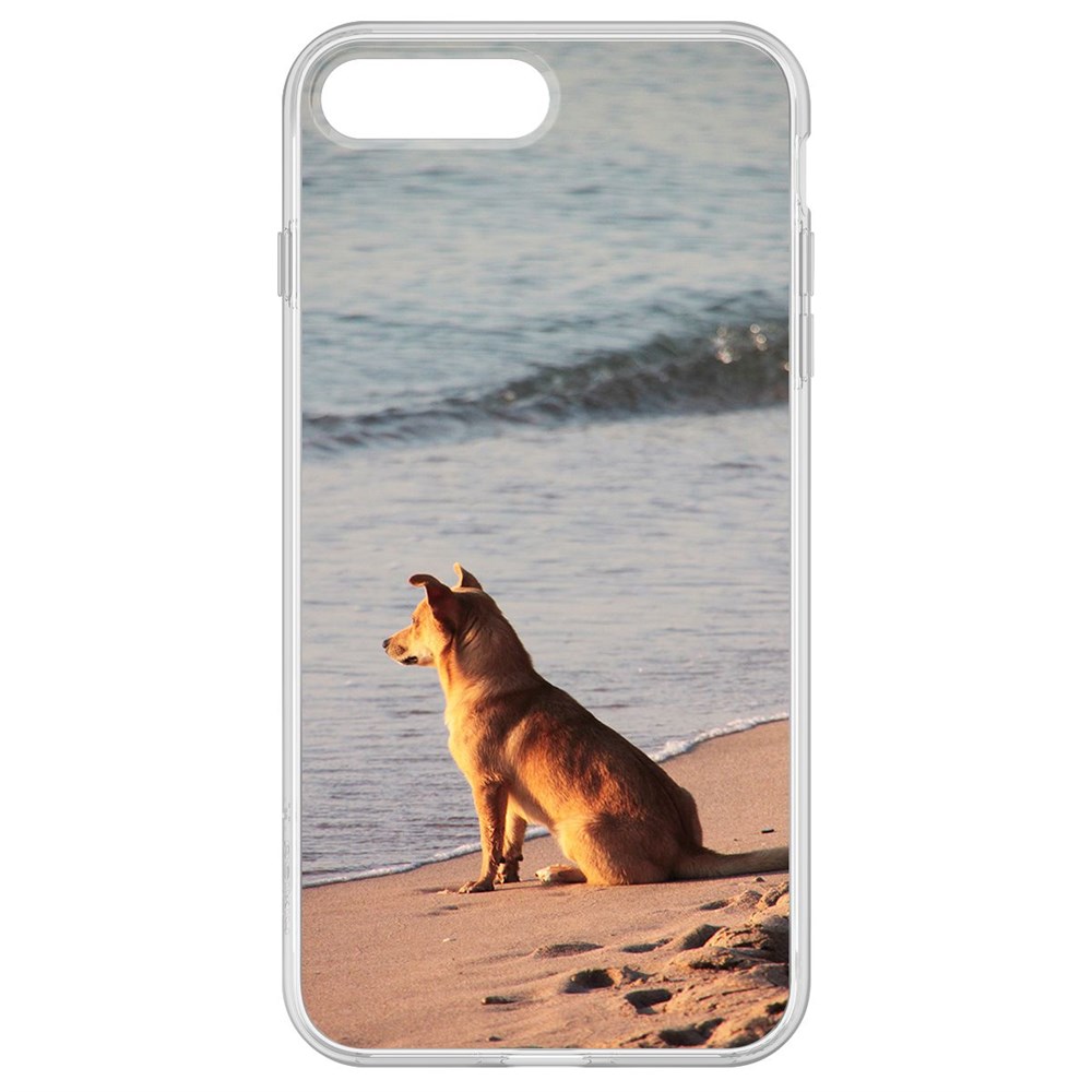 

Чехол-накладка Krutoff Clear Case На берегу для iPhone 7 Plus, Прозрачный