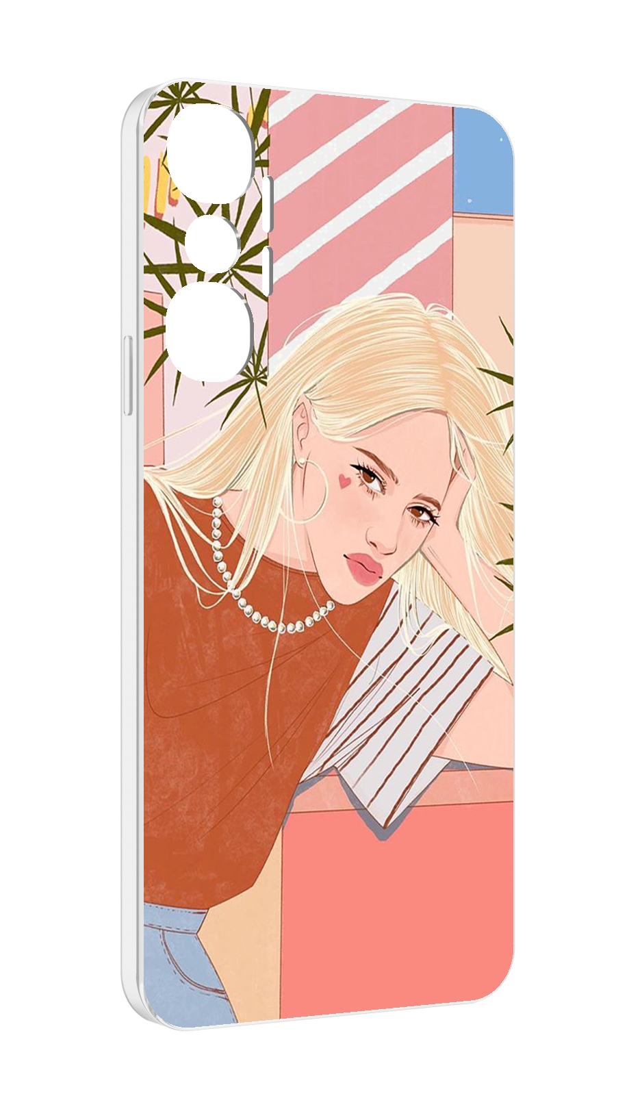 

Чехол MyPads летняя-девочка женский для Infinix Hot 20 4G, Прозрачный, Tocco
