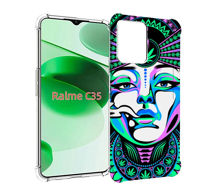 

Чехол MyPads девушка-любит-траву-абстракция для Realme C35 / Narzo 50A Prime, Прозрачный, Tocco
