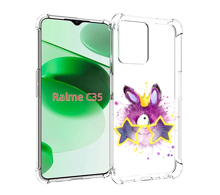 

Чехол MyPads Шуршуля для Realme C35 / Narzo 50A Prime, Прозрачный, Tocco
