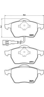 

Колодки тормозные дисковые передн. AUDI A3 (8L1) 09/96-06/03 / AUDI TT (8N3) 10/98-06/06 /