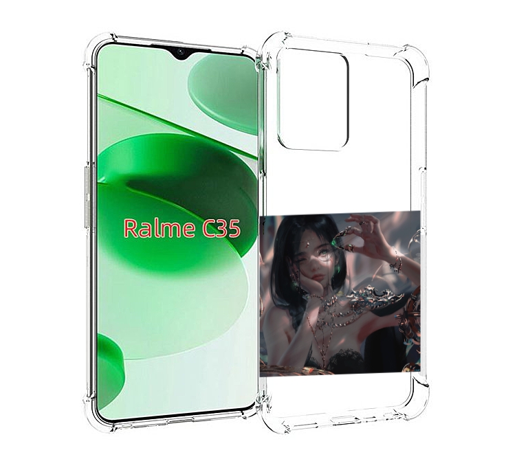 

Чехол MyPads девушка-с-алмазом для Realme C35 / Narzo 50A Prime, Прозрачный, Tocco