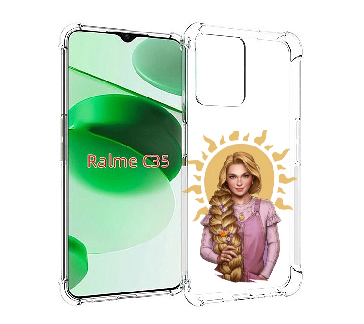 

Чехол MyPads девушка-с-большой-косой для Realme C35 / Narzo 50A Prime, Прозрачный, Tocco