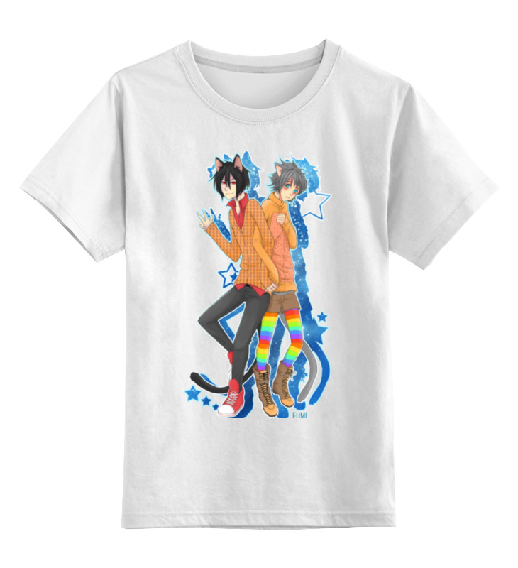 

Детская футболка классическая Printio Nyan cat & tac nayn t-shirt, р. 128, Белый, 0000000675136