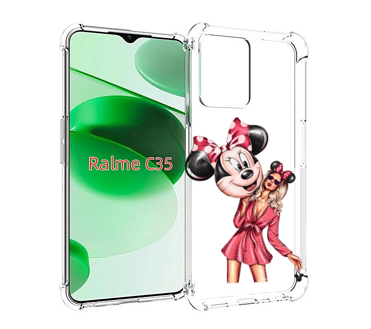 

Чехол MyPads девушка-с-шариком женский для Realme C35 / Narzo 50A Prime, Прозрачный, Tocco