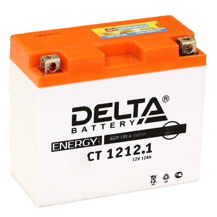 

Аккумуляторная батарея Delta 12 Ач CT 1212.1 (YT12B-BS)