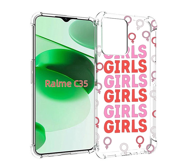 

Чехол MyPads девушки!!! женский для Realme C35 / Narzo 50A Prime, Прозрачный, Tocco