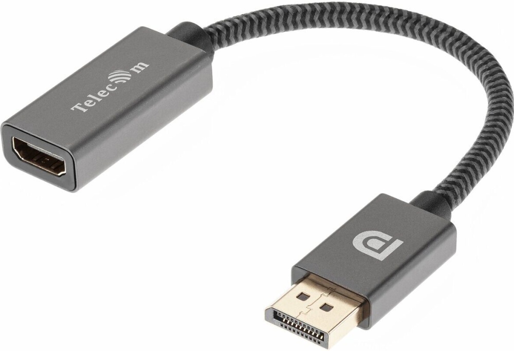 Переходник Telecom DisplayPort - HDMI вилка-розетка 0.2м (TA560) черный