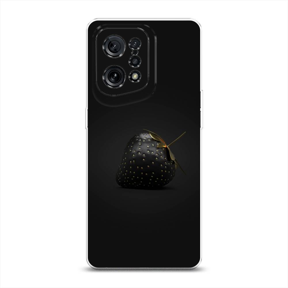 

Чехол Awog на Oppo Find X5 "Черная клубника", Разноцветный, 259750-10