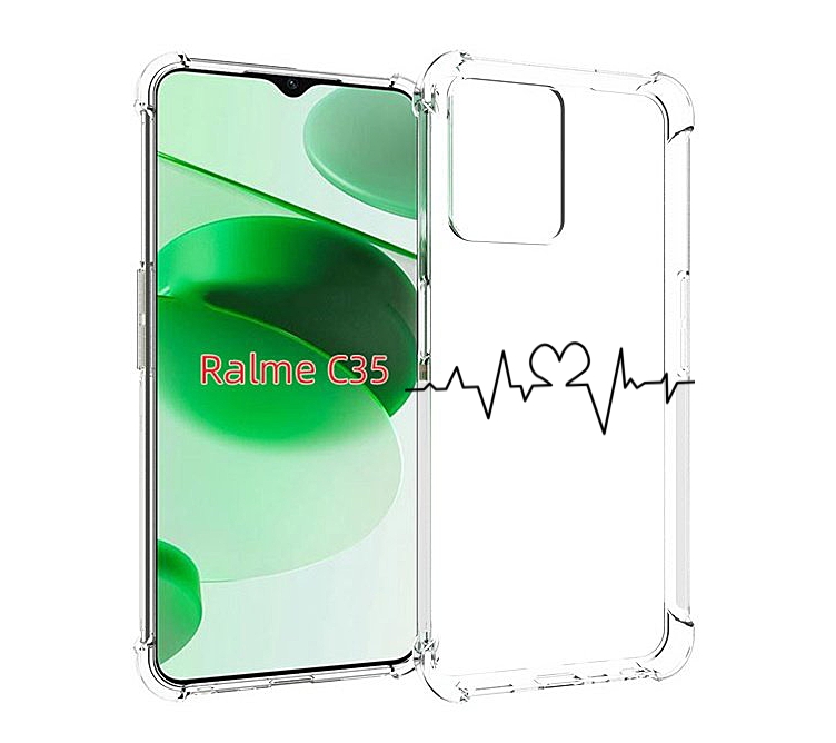 

Чехол MyPads диаграмма-любви для Realme C35 / Narzo 50A Prime, Прозрачный, Tocco