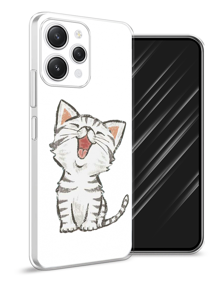 

Чехол Awog на Xiaomi Redmi 12 "Котенок рисованный", Серый;белый, 319250-1