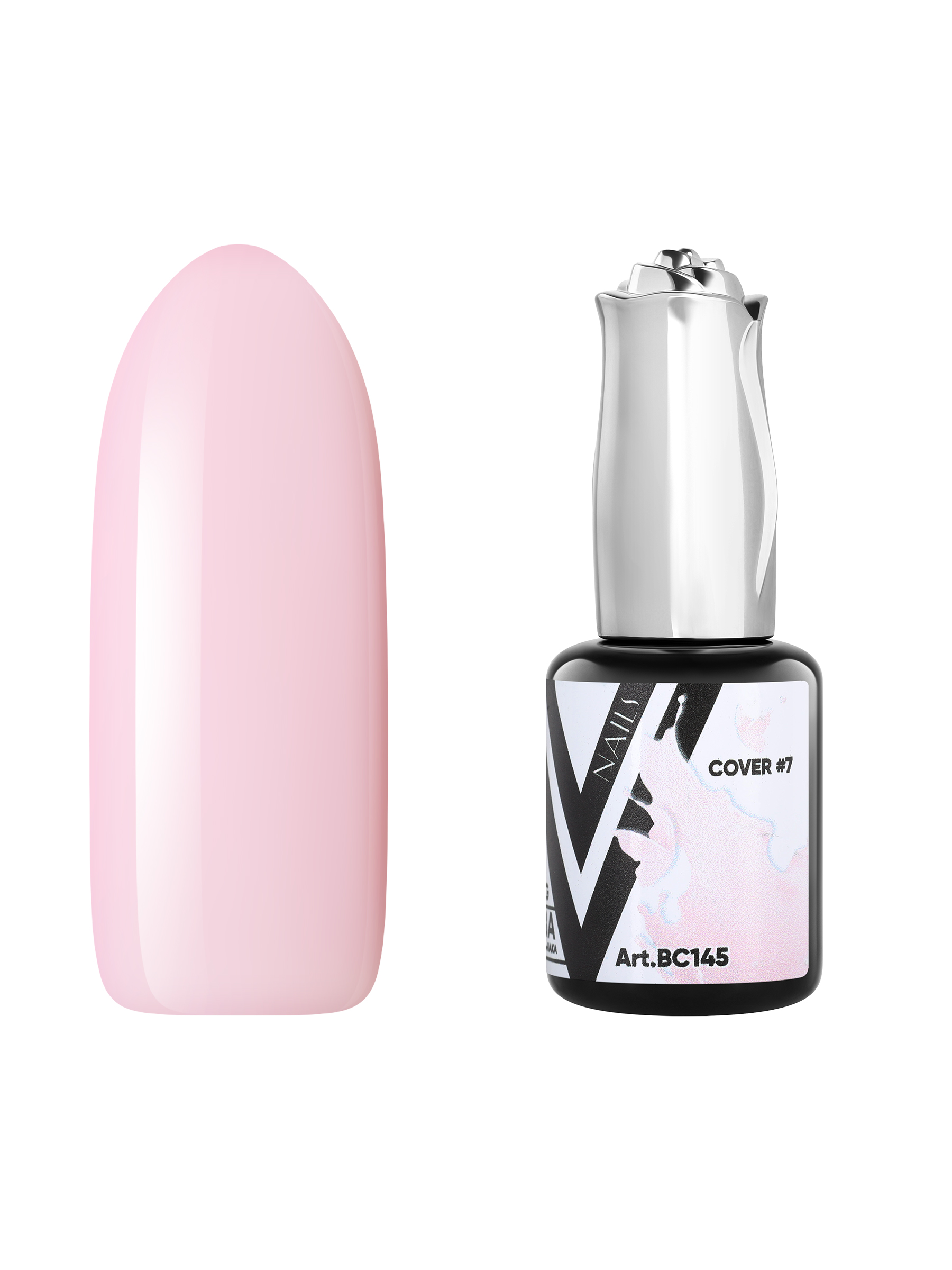 

База Vogue Nails Strong Cover камуфлирующая бледно-розовая полупрозрачная 18 мл