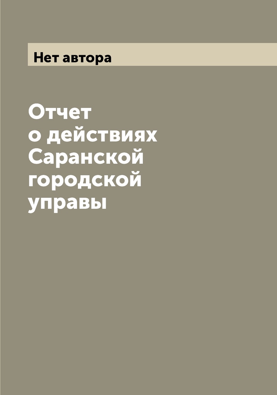 фото Книга отчет о действиях саранской городской управы archive publica