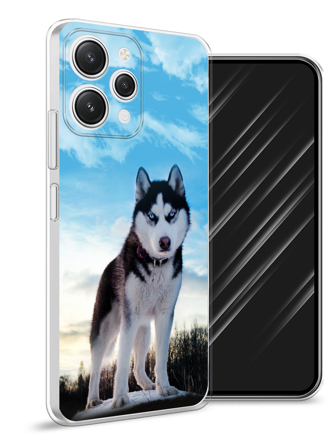 

Чехол Awog на Xiaomi Redmi 12 "Хаски 3", Белый;черный;голубой, 319250-2