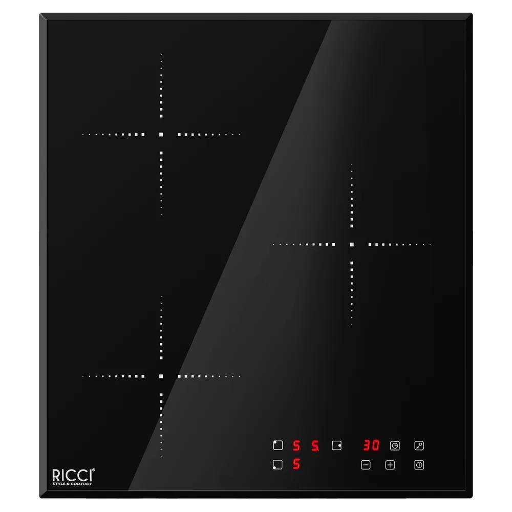 

Встраиваемая варочная панель индукционная RICCI DCL-B35401B черный, DCL-B35401B