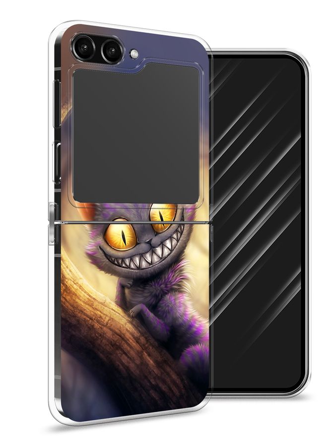 

Чехол Awog на Samsung Galaxy Z Flip 5 "Cheshire Cat", Фиолетовый;желтый, 2108350-1