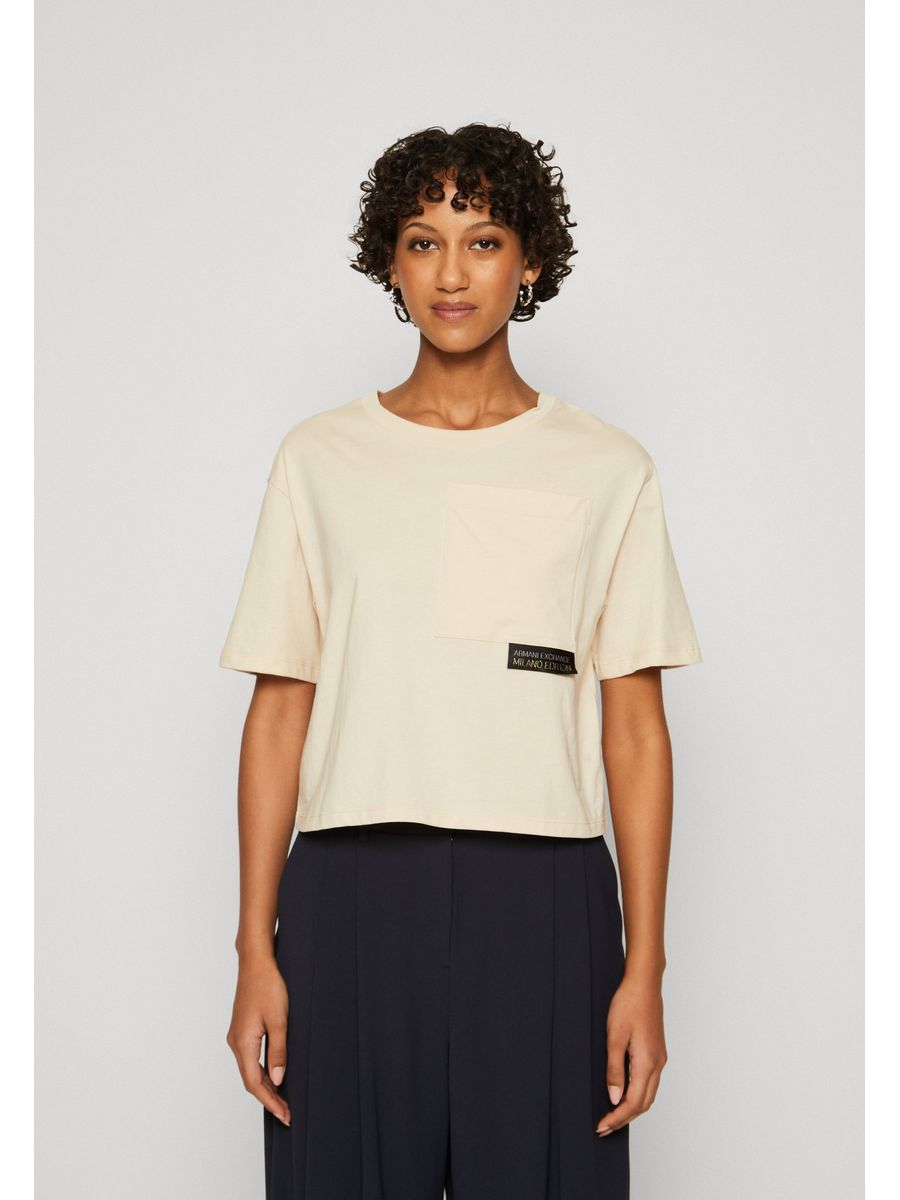 

Футболка женская Armani Exchange ARC21D087 бежевая XL, Бежевый, ARC21D087