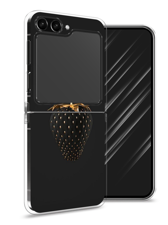 

Чехол Awog на Samsung Galaxy Z Flip 5 "Черно-золотая клубника", Черный;золотистый, 2108350-10