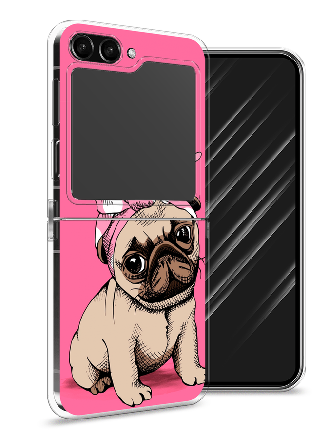 

Чехол Awog на Samsung Galaxy Z Flip 5 "Dog Pin-Up", Розовый;бежевый, 2108350-2