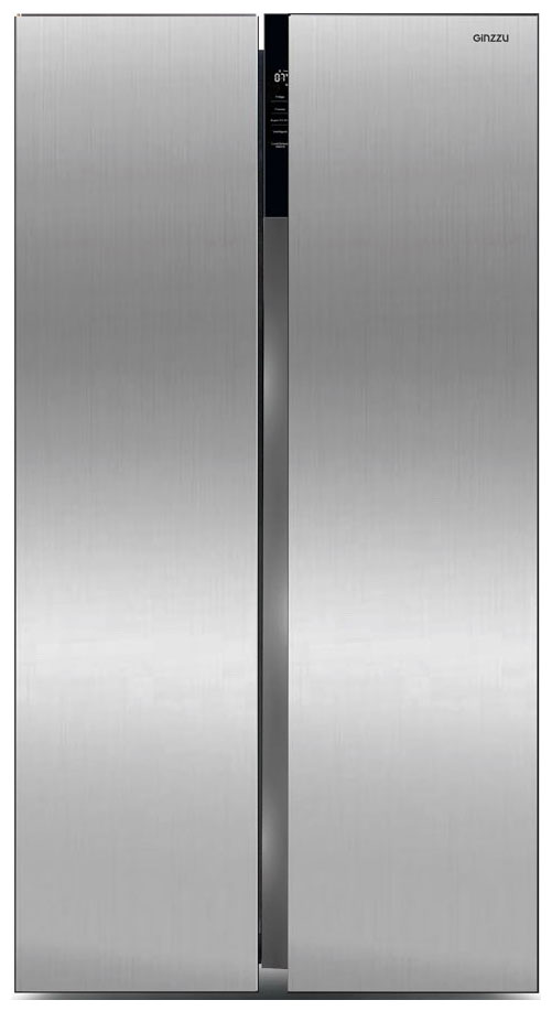 Холодильник Ginzzu NFI-5212 серебристый холодильник side by side ginzzu nfk 615 серебристый