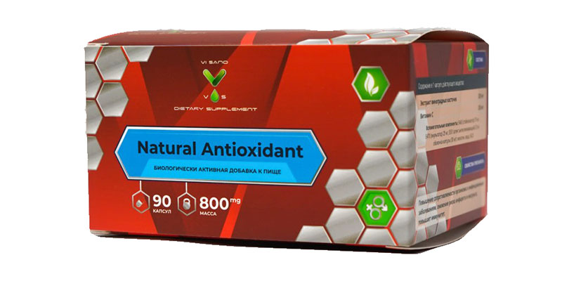 

Антиоксидант Vi Sano Natural Antioxidant 800 мг капсулы 90 шт., Антиоксидант Vi Sano Natural Antioxidant 800 мг, 90 капс