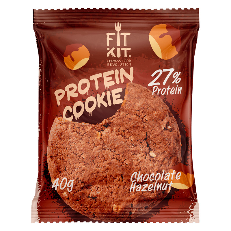 Протеиновое печенье Fit Kit Protein Cookie шоколад-фундук 24 шт по 40 г