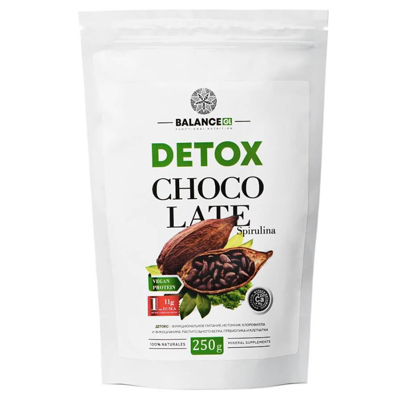 

Коктейль со спирулиной Balance Group Life Detox 250 г, вкус: шоколад, Detox