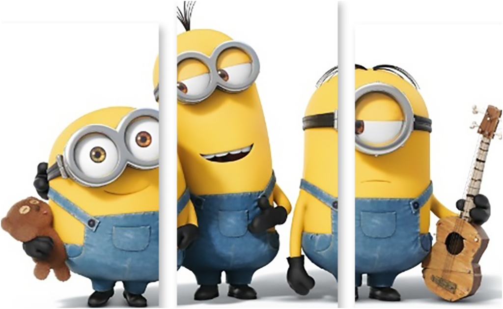 

Картина модульная на холсте Модулка Миньоны 120x79 см, 1920