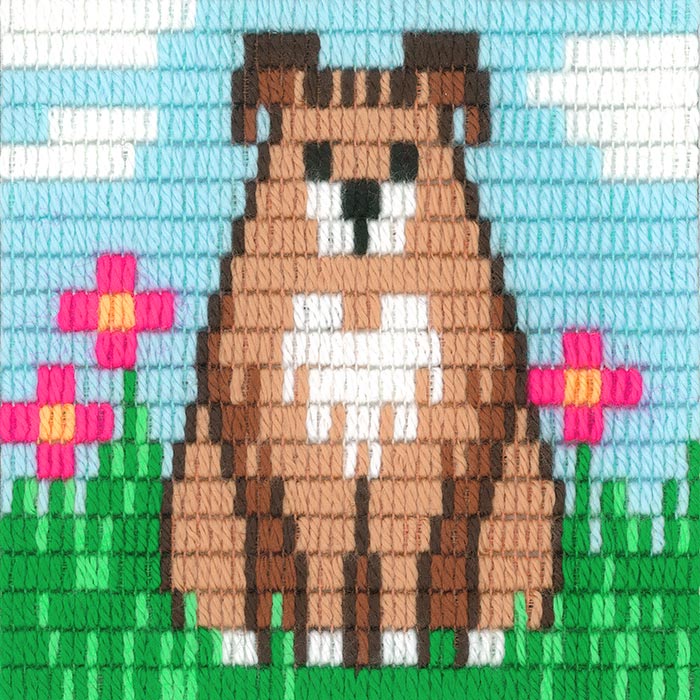 

Набор для вышивания Borovsky&Sons Stitch Me Собака с вертикальным стежком, 15х15 см, с вертикальным стежком, Stitch Me, Собака, 15х15 см