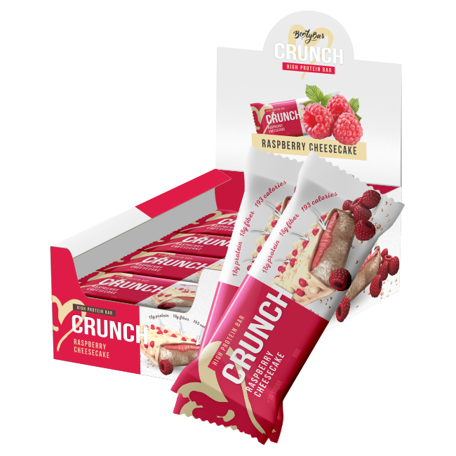 Протеиновые батончики BootyBar Crunch Bar 60 г х 16 шт Малиновый чизкейк