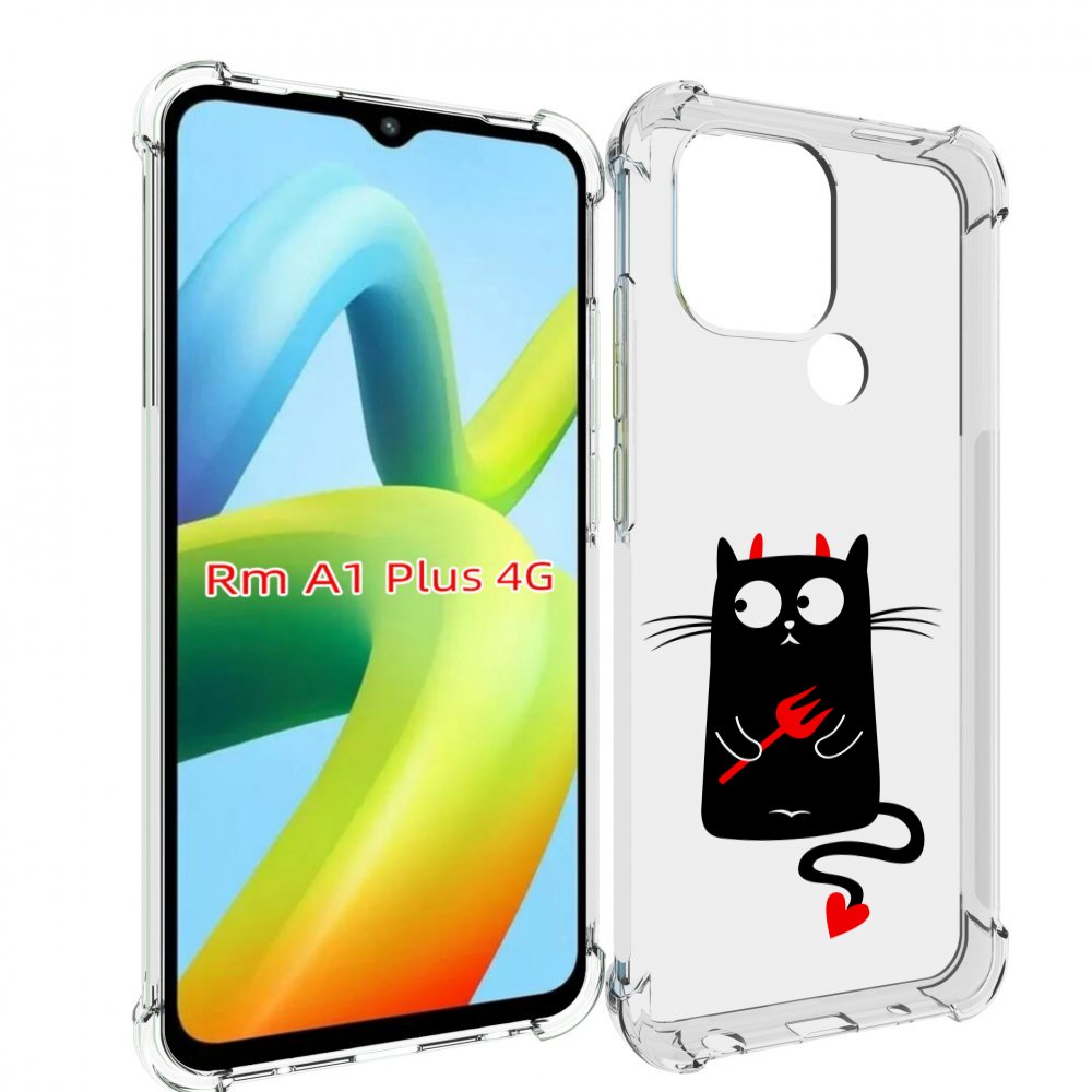 

Чехол MyPads Кот демон для Xiaomi Redmi A1 Plus +, Прозрачный, Tocco