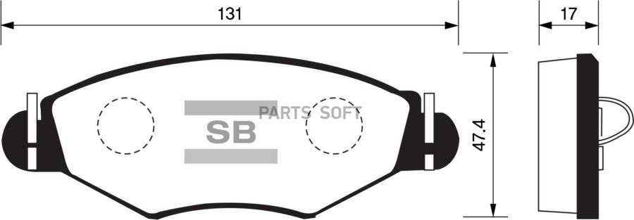

Тормозные колодки Sangsin brake дисковые SP1179