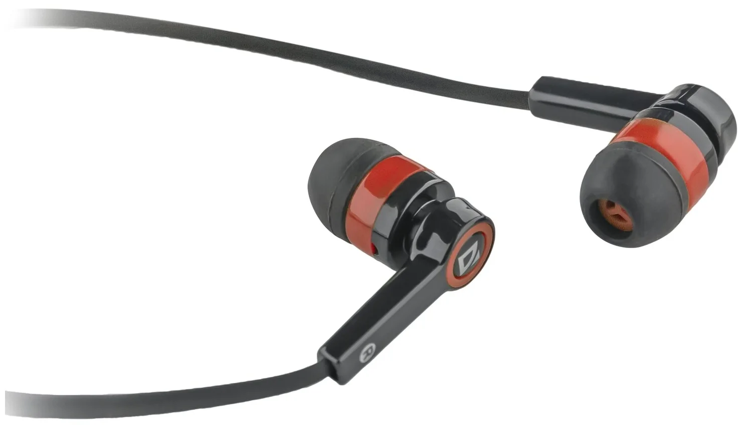 Наушники Defender Pulse 420, вакуумные, микрофон, 105дБ, 32 Ом, 3.5 мм, 1.2 м, чёрно-красн
