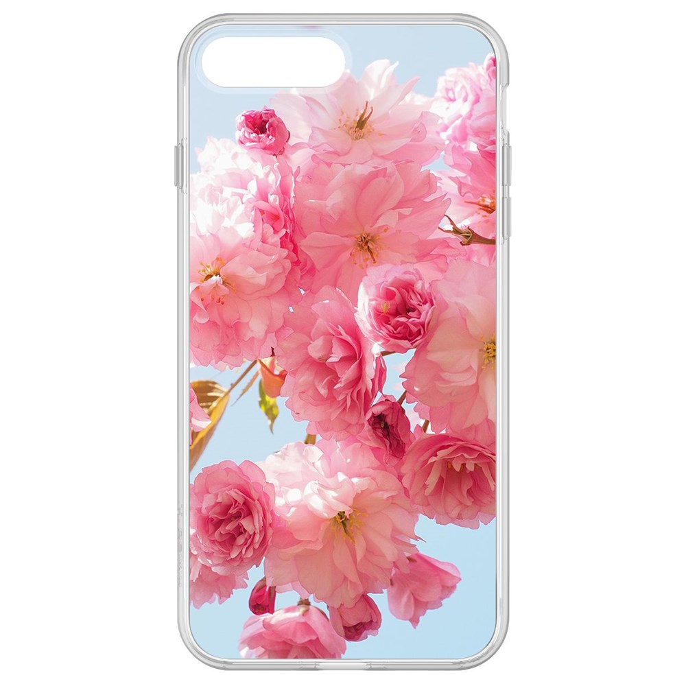 

Чехол-накладка Krutoff Clear Case Сакура для iPhone 7 Plus, Прозрачный