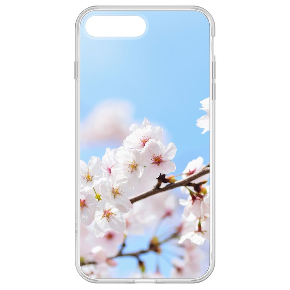 

Чехол-накладка Krutoff Clear Case Цветение для iPhone 7 Plus, Прозрачный