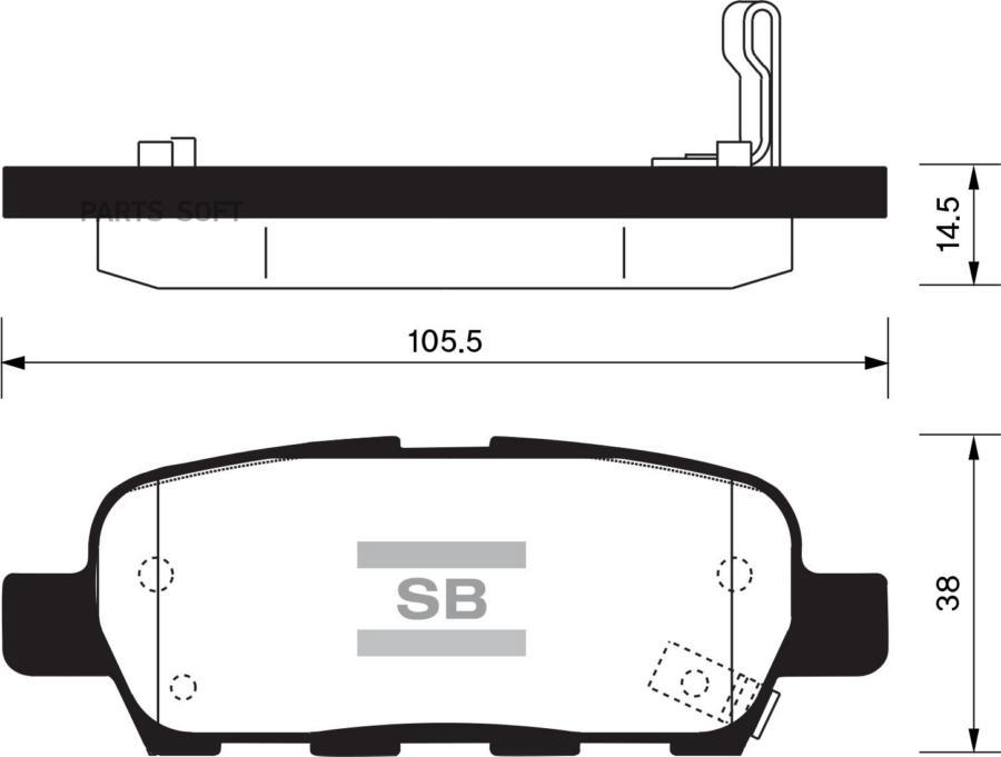 

Тормозные колодки Sangsin brake дисковые SP1184