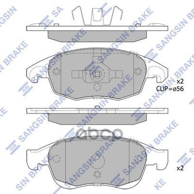 

Тормозные колодки Sangsin brake передние SP1825